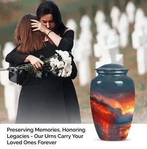Urna Funeraria con Tema de Olas del Océano para Recuerdos - Product Image 3