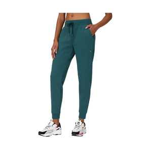 Pantalon de jogging Fila Joelle pour femme, vert émeraude, toile, coupe évasée, taille élastique, respirant, adapté au bureau - Taille - Product Image 1