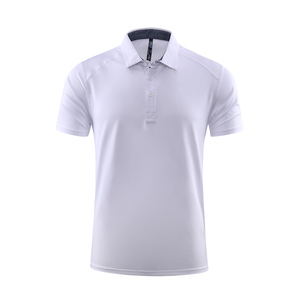 Chemises de golf pour hommes en maille unie avec logo brodé 100 % coton à manches courtes respirantes décontractées été vente en gros - Product Image 5