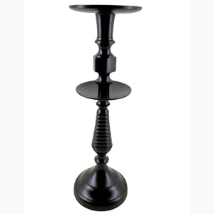 Portavelas de aluminio de lujo, portavelas decorativo para fiesta de Navidad con recubrimiento de polvo negro mate, artesanía a granel - Product Image 1