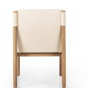 เก้าอี้รับประทานอาหารไม้เนื้อแข็งที่ทันสมัยพร้อมเบาะผ้าลินิน-เก้าอี้ไม้สไตล์สแกนดิเนเวียนที่เรียบง่ายสำหรับบ้านคาเฟ่และร้านอาหาร - Product Image 4