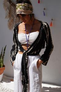 เสื้อกล้ามผ้าคอตตอนเก๋ไก๋ของซัพพลายเออร์อินเดียทรงหลวมสไตล์เรียบง่ายในชีวิตประจำวันของชายหาดวันทอในฤดูร้อนแบบลำลองแห้งเร็วพู่ - Product Image 4