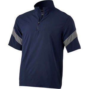 Veste de frappeur de baseball unisexe de haute qualité en gros, style décontracté, col montant, tissée, avec fermeture éclair 1/4 - Product Image 2