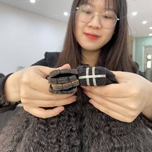 Best Service Wholesale Price Kinky Straight Yaki <b>Curly</b> Weft Hair Bundles Fast Shipping Worldwide Vietnamese Remy Hair <b>Extensions</b> - Product Image 3