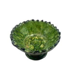 Poterie marocaine artisanale Tamegroute, glaçure verte, bol en céramique artisanal, artisanat berbère vintage, décoration d'intérieur, cadeau - Product Image 1