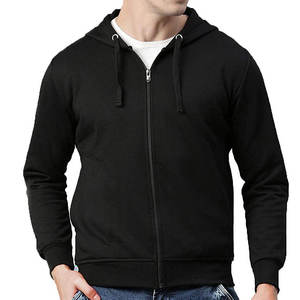 Ensemble de survêtement athlétique deux pièces pour homme en coton personnalisé avec fermeture éclair, sweat-shirt et pantalon de jogging, idéal pour la gym, l'entraînement et la course à pied, option OEM - Product Image 1