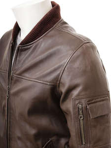 Famoso espectáculo Cobra Kai chaqueta de bombardero de cuero genuino para hombre camuflaje ecológico secado rápido otoño Parka Look Stand Collar - Product Image 3