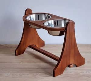 Elegant Wooden Pet Bowl <b>Stand</b> | Fine Craft <b>Work</b> | Bulk Wholesale Supplier - Product Image 1