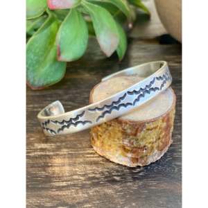Nora Tahe Fashion <b>Cuff</b> <b>Bracelet</b> Handcrafted in Sterling <b>Silver</b> - Product Image 3