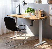 Dessus de bureau debout ergonomiques Support à manivelle Base réglable Bureau pliable