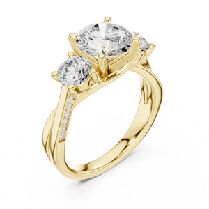 แหวนทองน้ำหนักเบา18K ประดับอัญมณีสวรรค์สำหรับทุกวัน - Product Image 6