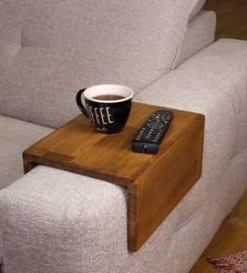 Vendita all'ingrosso di legno di pino artigianale bracciolo tavolo semplice e funzionale in legno divano vassoio - Product Image 6