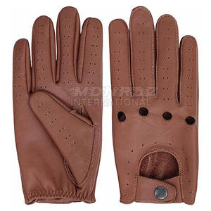 Venta al por mayor Hombres Guantes de conducción de cuero suave Cómodo Ajuste de invierno Guantes térmicos de conducción personalizados - Product Image 1