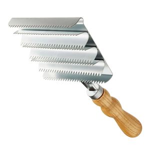 Animal Curry <b>Comb</b> with Wooden Handle and Stainless Steel Head Grooming Tool for Livestock <b>Wide</b> Veterinary Instruments Available - Product Image 4