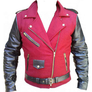 Chaquetas deportivas de cuero genuino de tamaño personalizado OEM de alta calidad para invierno y otoño para hombre con cuello levantado y logotipo frontal - Product Image 3