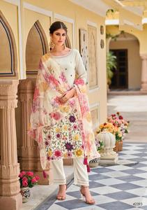 Kurtis de viscosa de diseñador con organza y accesorios de trabajo manual Seda pura con encaje y Dupatta Ropa india y pakistaní - Product Image 5