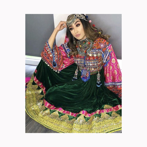 Étnico afgano Kuchi hecho a mano Tribal tradicional bordado mujeres vestido afgano tamaño largo en varios colores para la cultura pashtún - Product Image 6