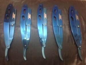 Venta al por mayor logotipo personalizado hoja de un solo filo de acero inoxidable maquinilla de afeitar recta bajo MOQ maquinilla de afeitar de peluquero de una sola hoja - Product Image 2