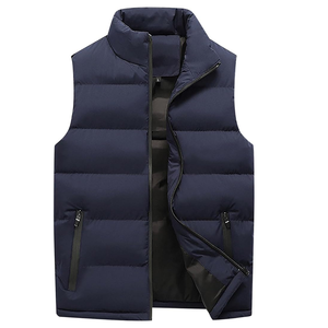 Gilet matelassé Gilet en duvet Gilet plus chaud pour hommes Gilet matelassé d'hiver Vestes sans manches Vêtements d'extérieur Gilet sans manches - Product Image 1