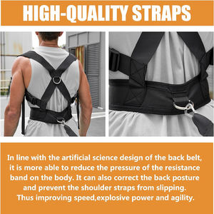 Arnés de Tracción para Trineo, Arnés de Tracción con Correa de Tracción para Entrenamiento de Resistencia, Correa de Hombro Acolchada Ajustable - Product Image 6