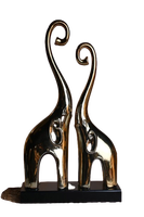 Nouvelle Sculpture Figurine d'Animal Abstrait Moderne Faite à la Main en Métal Plaqué Or pour Table, Décoration de Maison, Mariage, Pâques, Luxe