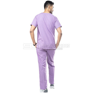 Uniforme Médico con Cuello en V, Trajes Médicos de Alta Calidad, Uniformes Quirúrgicos de Manga Corta, Spandex Suave para Hombre, Uniformes de Hospital de Verano para Enfermeros - Product Image 1