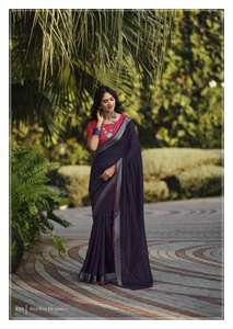Vente en gros de collection Saree fantaisie en soie de lin Catalogue complet pour les vêtements de fête Vêtements indiens et pakistanais à des tarifs réduits - Product Image 3