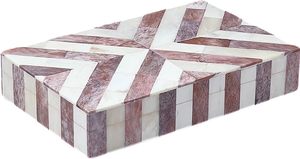 Cofre de joyería con incrustaciones de hueso de lujo con forro de terciopelo Caja de almacenamiento de joyas con incrustaciones de hueso con talla elegante a precio barato - Product Image 4