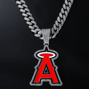 Aurickk Jewels European American Punk Hip Hop Jewelry Los Angeles <b>Angels</b> 14K Gold Plated 925 Silver Moissanite Pendant - Product Image 6