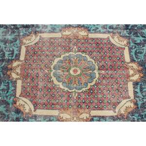 Alfombra Vintage, Alfombra Turca de 9x11.9 pies, Alfombra de Lana Azul Ombré - Product Image 5