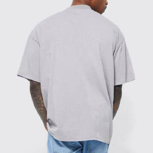 T-shirt en boîte pour hommes avec logo personnalisé en gros 250Gsm coton conception Boxy surdimensionné recadrée 100% coton DTG imprimé personnalisé - Product Image 6