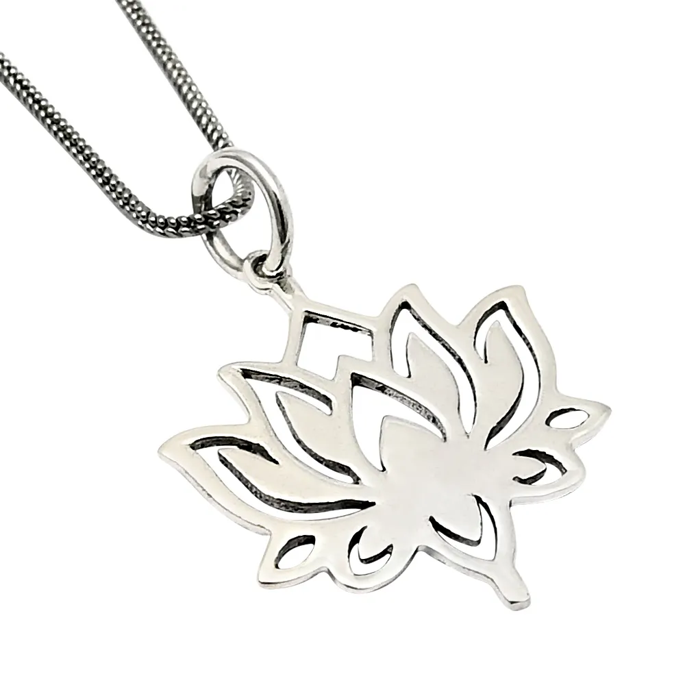 Lotusblumenform Charme-Anhänger 925 Sterling-Silber Party-Gebrauch Geschenk Anhänger handgefertigter Schmuck Großhandelspreis Großhandel Lieferanten