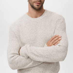 Pull-over pour homme en maille épaisse à épaules tombantes, tendance, nouvelle arrivée 2025, logo personnalisé en maille, coupe décontractée - Product Image 6