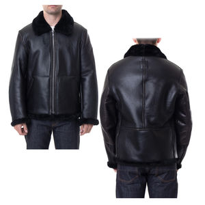 Veste en cuir noir sur mesure, vente directe du fabricant 2024, logo imprimé, fabrication artisanale, design professionnel confortable - Product Image 4