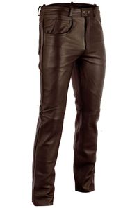 Wholesale 2025 <b>Men</b> <b>Black</b> Business Formal Leather <b>Pant</b> <b>Working</b> Wear Office <b>Mens</b> Leather <b>Pants</b> With Customized Logo - Product Image 5