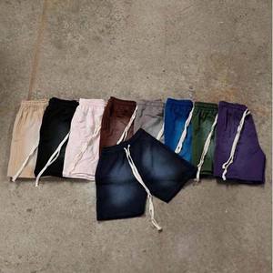 Precio de fábrica 100% algodón 250 g logotipo personalizado lavado ácido dos piezas camiseta de gran tamaño y pantalones cortos conjuntos para hombres precio barato pantalones cortos hombres - Product Image 3