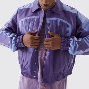 Nouvelle veste bomber en cuir rembourrée pour homme, de haute qualité, personnalisée, d'origine, pour l'extérieur, l'hiver, broderie, baseball, varsity - Product Image 3