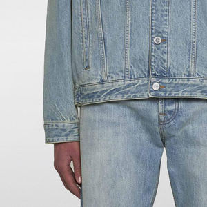 High Quality <b>Customised</b> Men's <b>Denim</b> <b>Jacket</b> Latest Design Long Thin Coated Jeans in Wholesale Price for Winter Season - Product Image 5