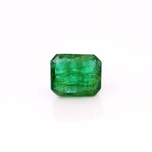 Émeraude naturelle de Zambie 3 carats, taille octogonale, pierre précieuse brute, ovale facettée, vert Iolite/Pierre de lune/Diamant, hauteur 8mm - Product Image 1