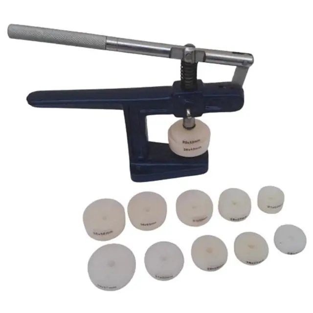 GLASS FITTING MACHINE WITH 12 NYLON DIES FOR WATCH TOOLS