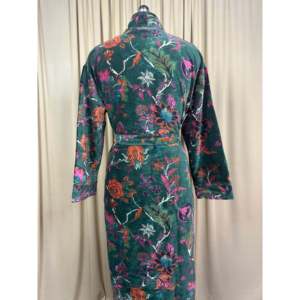 Luxury Unisex Velvet <b>Kimono</b> Elegant Reversible <b>Silk</b> Lined Quirky Gown Soft Autumn Winter Christmas Gift House Robe Boho <b>Jacket</b> - Product Image 3