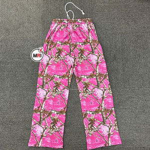 Custom French Terry <b>Men</b> Camo Printed Sweatpants <b>Loose</b> Straight curved striped Drawstring Waist wide Casual <b>men's</b> <b>trousers</b> - Product Image 3