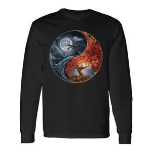 T-shirt à manches longues Yin Yang avec motif Arbre de Vie – Catégorie promotionnelle - Product Image 1