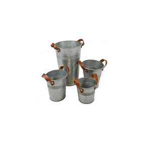 กระถางชุบสังกะสีทรงกลมขนาดใหญ่พร้อมทำจากธรรมชาติเหมาะสำหรับตกแต่งพื้นและสวนที่กลางกระถางต้นไม้ที่ทนทานสง่างาม - Product Image 3