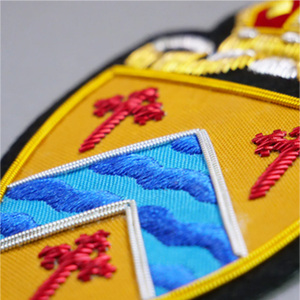Hand Embroidered Bullion Wire Badges With Custom Logo For Ceremonial Wear Parade Dress Formal Jackets And Institutional Outfits - Product Image 6