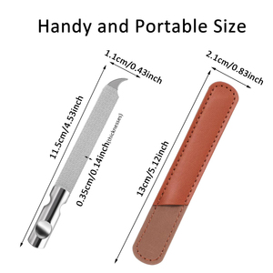 Gran oferta, mini limas de uñas de alta calidad, personalizadas, de acero inoxidable de doble cara, la mejor Lima recta para manicura, paquete de 10 Uds. - Product Image 2