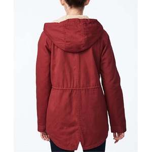 Collezione B Giacca Anorak Rossa con Cappuccio per Ragazzi Taglia Media Stile Utility Antivento e Imbottita in Cotone per la Stagione Autunnale - Product Image 3