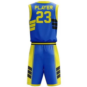 Vente en gros de maillots de basket-ball imprimés de haute qualité, ensemble d'uniformes personnalisés, uniformes de basket-ball respirants en polyester 100% - Product Image 3