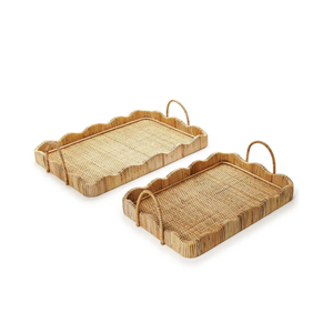 Popular Now Utensilios de cocina Decoración Bandeja de servicio de ratán Bandeja de ratán artesanal para fiesta Artículo más nuevo al por mayor de Vietnam - Product Image 1