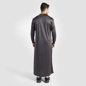 Nueva llegada de los hombres cómodos Jubba Venta caliente de manga larga ropa islámica Casual Thobe/Thawb para adultos para la primavera - Product Image 3